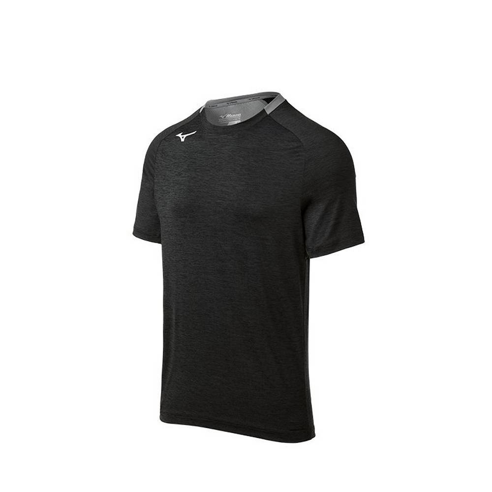 Panske Tričko Mizuno Alpha Short Sleeve Čierne Vypredaj PQDG32756